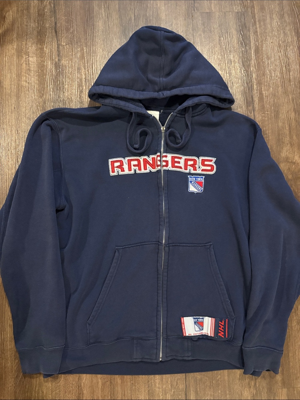 New York rangers men’s medium zip up hoodie